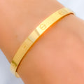 22k-gold-Smooth Matte Finish Dotted Cuff