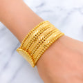 22k-gold-Traditional Tasteful Broad Coin Cuff