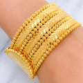 22k-gold-Traditional Tasteful Broad Coin Cuff