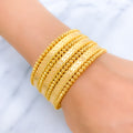 22k-gold-Radiant Parallel Multi Bead Cuff