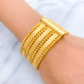 22k-gold-Radiant Parallel Multi Bead Cuff