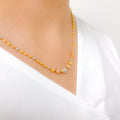 Three-Tone Zigzag Necklace 22k Gold Set