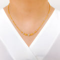 Two-Tone Beaded 22k Gold Chain