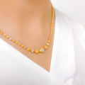 Two-Tone Beaded 22k Gold Chain