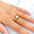 22k-gold-Charming Upscale Oval Pearl Ring