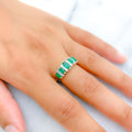 18k-gold-Timeless Emerald & Diamond Ring
