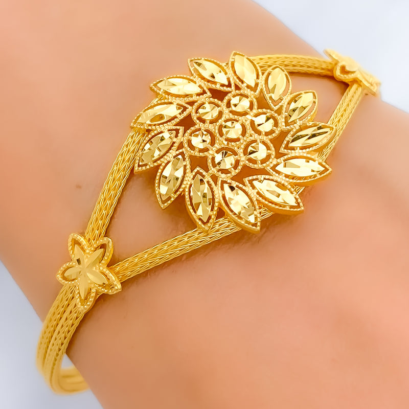 22k-gold-reflective-faceted-floral-bangle-bracelet