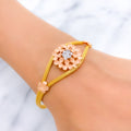 22k-gold-colorful-flower-bouquet-bangle-bracelet