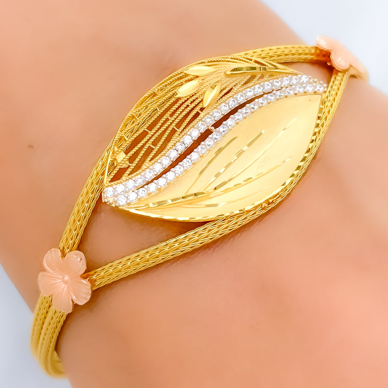 22k-gold-high-finish-leaf-cz-bangle-bracelet