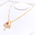 Chic CZ Pyramid Necklace