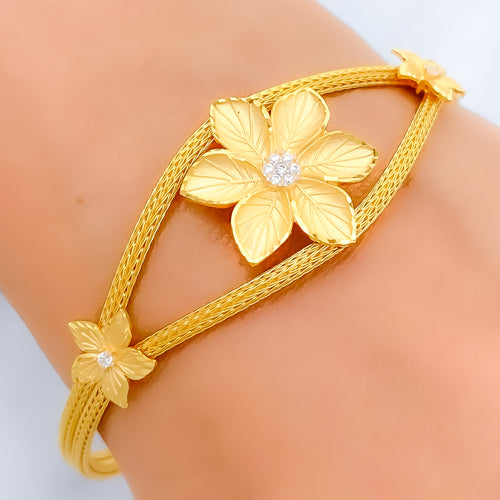 22k-gold-draped-triple-flower-bangle-bracelet