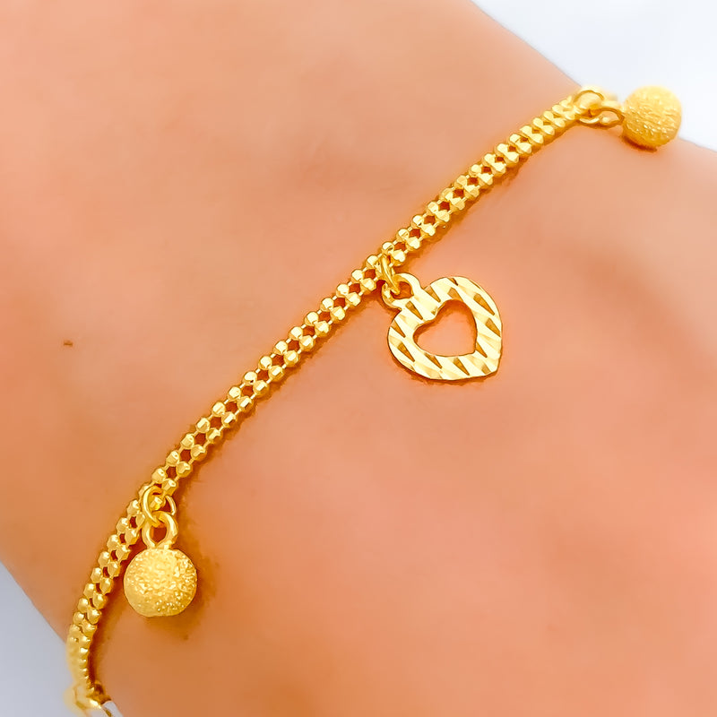 22k-gold-chic-heart-bracelet