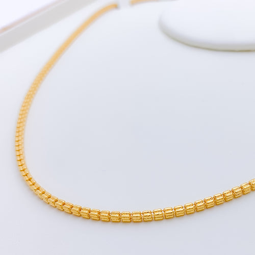 Dual Gold Chain Necklace - 20"