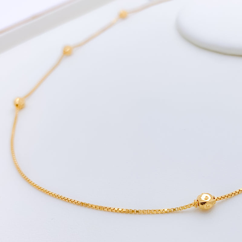 Glamorous Yellow Gold Chain Necklace - 18"