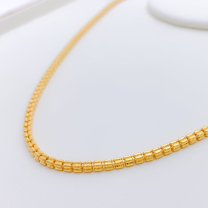 Elegant Flat Bar Chain Necklace - 26"