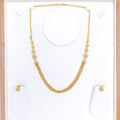 Elegant Hanging Four-Chain 22k Gold Necklace Set