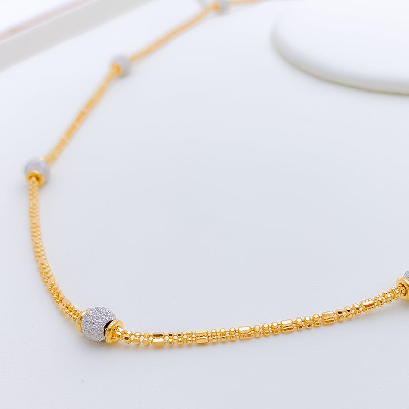 Luxurious Two-Tone Chain Necklace - 18"
