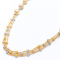Jazzy Alternating 22k Gold Bead Necklace