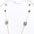 Exclusive Multi-Tone Threaded 22k Gold Necklace