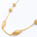 Dotted Bead Fancy 22k Gold Necklace