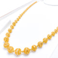 Grand Ornate Open 22k Gold Bead Necklace