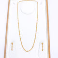 Reflective Bead 22k Gold Necklace Set