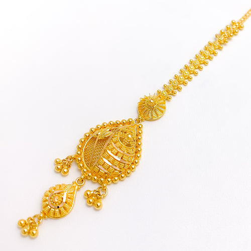 Unique Netted Leaf 22k Gold Tikka