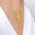 Chic Two-Tone 22k Gold Necklace Set + Ring
