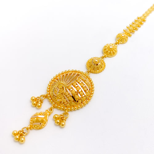 Chic Reflective Dome 22k Gold Tikka