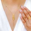 Dainty Tassel Necklace Set + Ring