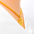 22k-gold-Stunning Heart Allah Pendant 