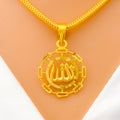 22k-gold-Radiant Round Allah Pendant 