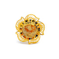 21k-gold-Iconic Elevated Flower Ring 
