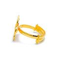 21k-gold-Delightful Gold Flower Ring 