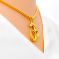 22k-gold-Delightful Classy OM Pendant 