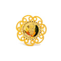 21k-gold-Majestic Ornate Flower Ring 