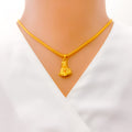 22k-gold-Charming Majestic Krishna Pendant 