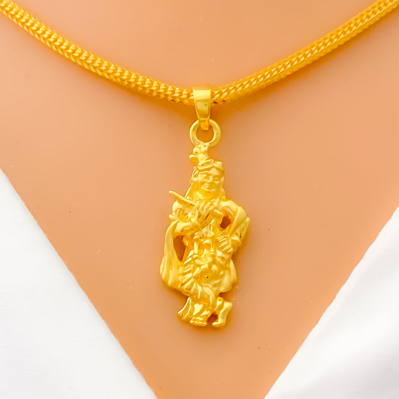 22k-gold-Iconic Dancing Krishna Pendant 