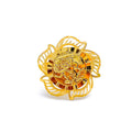 21k-gold-Versatile Bold Flower Ring 
