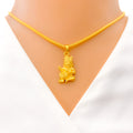22k-gold-Graceful Majestic Krishna Pendant 
