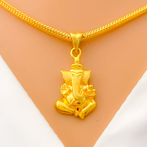 22k-gold-Exclusive Elevated Ganesh Pendant 