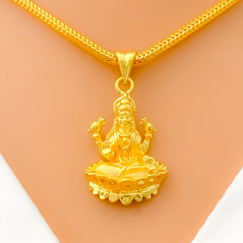 22k-gold-Gorgeous Graceful Laxmi Pendant 