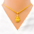 22k-gold-Gorgeous Graceful Laxmi Pendant 