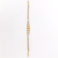 Chic Multi-Tone 22k Gold Beaded Bracelet