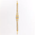 Dressy Three-Row Wave 22k Gold Bracelet
