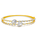18k-gold-leaf-accented-diamond-bangle-bracelet