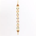 Festive Three-Chain 22k Gold Enamel Bracelet