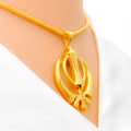 22k-gold-Impressive Smooth Finish Khanda Pendant 
