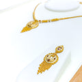22k-gold-Unique White Enamel Chand Necklace Set 