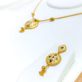 22k-gold-Unique Enamel Mandala Necklace Set 